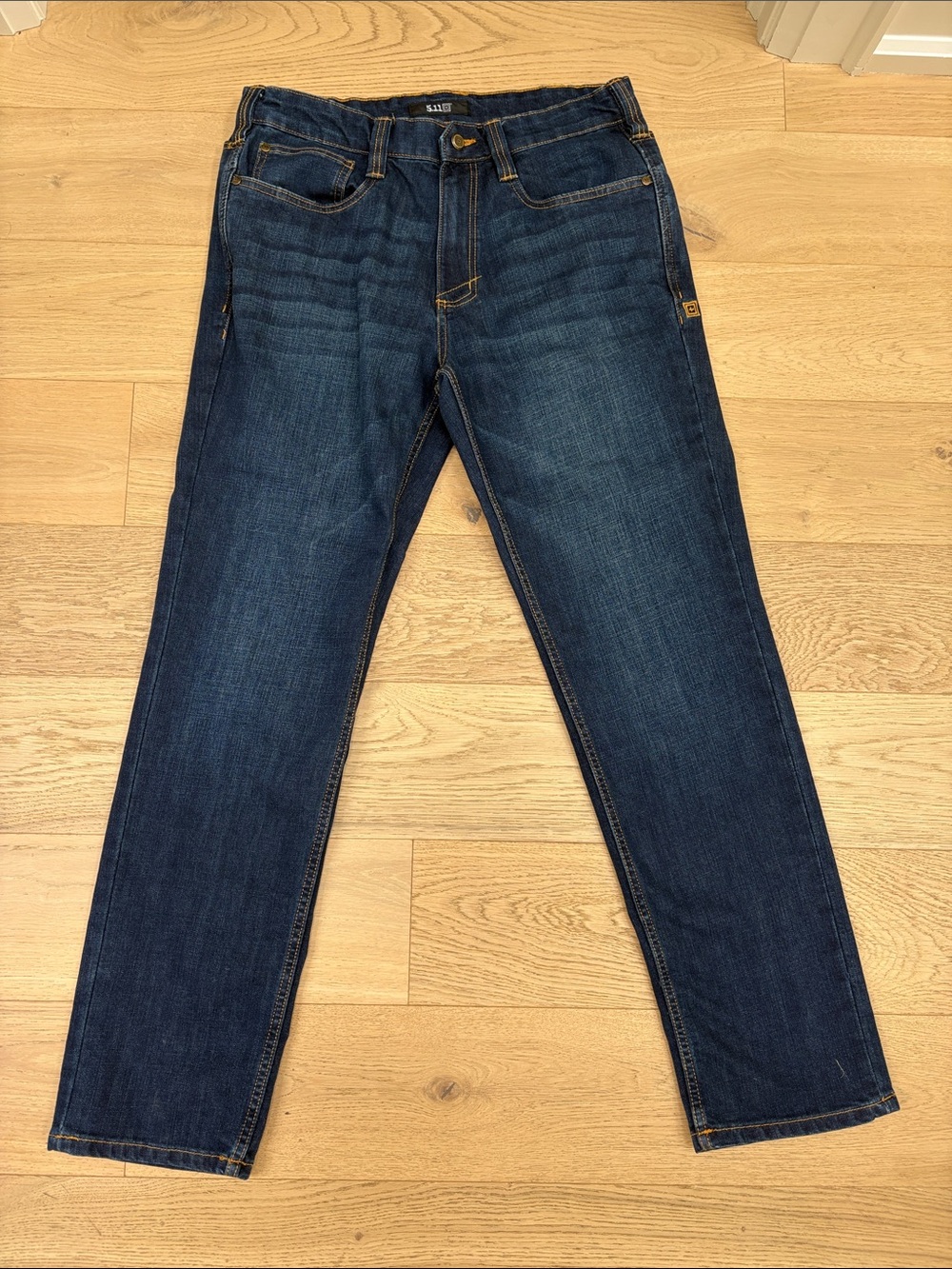 5.11 Tactical Slim Straight Jeans in Dark Blue Denim 33x32